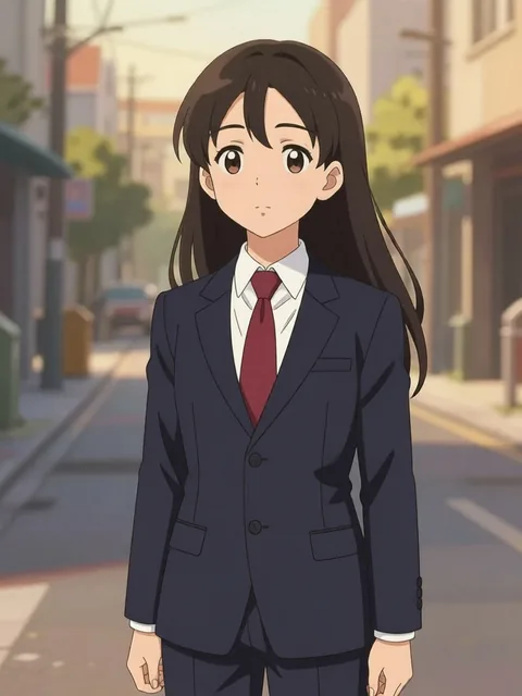 The same anime character in a formal outfit