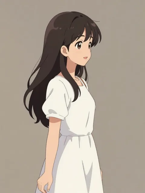 The same character as a 32-bit pixel sprite viewed from the back