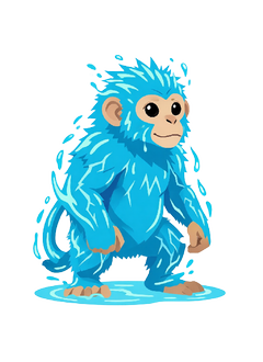 Water monkey portrait