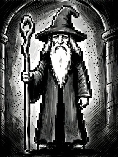 Wizard character in Comic style
