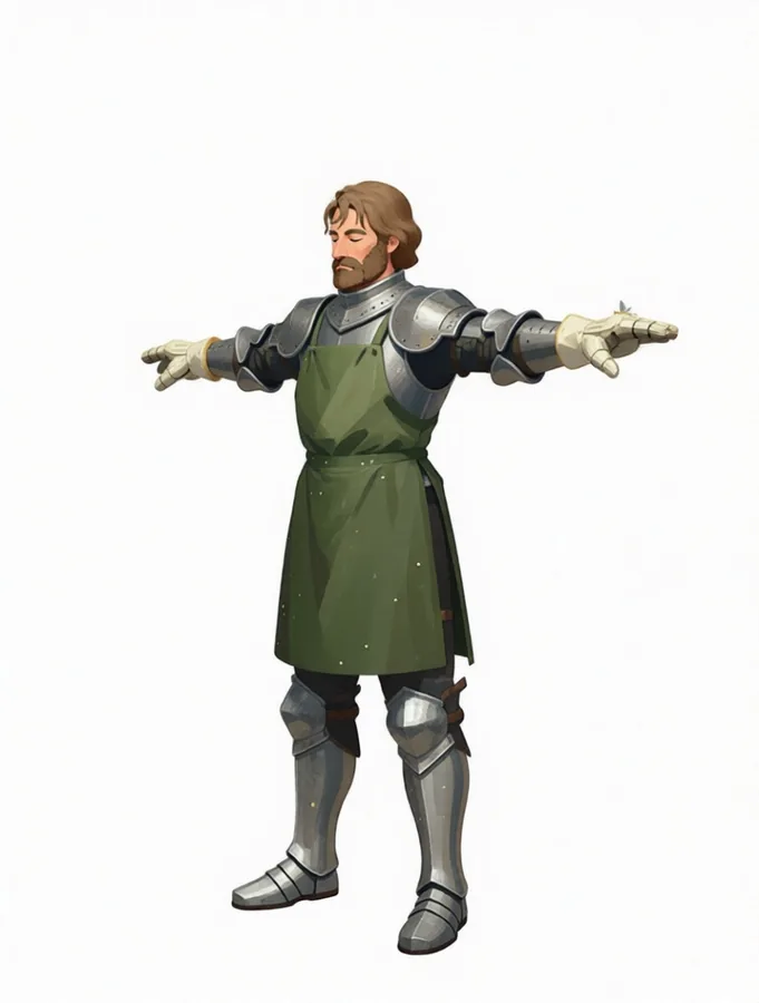Right profile rendered from the T-pose